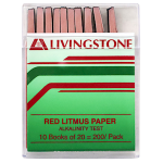 LIV LITMUS PAPER RED ALKALINITY TEST 10 BOOKS OF 20, 200/PK