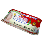 UNI-WIPE BABY WIPES, NATURAL SCENT, 20X18CM, 80 WIPES/PACK
