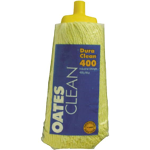 OATES DURACLEAN COTTON MOP HEAD, 400G, YELLOW, EACH