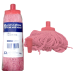 LIVINGSTONE COTTON MOP HEAD 400G 22MM SCREW TYPE RED EACH