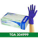 UNI NITRILE EXAM GLOVES ASTM PF EN374 M COBALT BLUE 1000/CTN