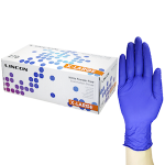 LINCON NITRILE GLOVES EXAM PF, EN374, XL COBALT BLUE, 270/BX