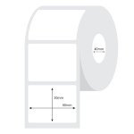 LIV THERMAL PAPER LABELS 30 X 40MM 40MM CORE WHITE 1750/ROLL