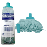 LIVINGSTONE COTTON MOP HEAD 450G 22MM SCREW TYPE GREEN EACH