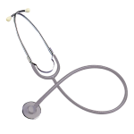 LIV NURSE STETH SINGLEHEAD GREY TUBE W/SILVER CHEST PIECE EA