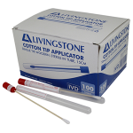 LIV SINGLE COTTON TIP APPLICATOR WOODEN,STERILE 1/TUBE 100BX
