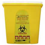LIV NEEDLES SHARPS WASTE COLLECTOR 23L SLIDING LID YELLOW EA