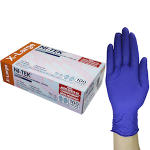 NI-TEK NITRILE ACCE FREE GLV ASTM PF EN374 XL BLUEPLE 100/BX