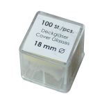 COVER SLIP, NO. 1 18MM ROUND THICKNESS GLASS 100/PK GERMANY