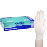 GELTEK LATEX EXAM GLOVES, AS/NZ POWDER FREE M CREAM 1000/CTN