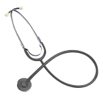 LIV NURSE STETH SINGLEHEAD GREY TUBE W/SILVER CHESTPIECE EA