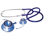 LIVINGSTONE DUAL HEAD STETHOSCOPE, LATEX FREE, BLUE, EACH