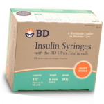 BD ULTRAFINE INSULIN SYRINGE 0.5ML W/ NDL 30GX0.32IN 100/BX