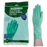 UNIVERSAL FLOCKLINED NITRILE GLOVES HD EN374 SIZE 7 GRN PAIR