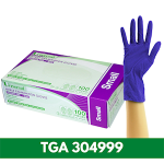 UNI NITRILE EXAM GLOVES ASTM PF EN374 S COBALT BLUE 1000/CTN