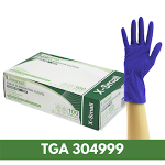 UNI NITRILE EXAM GLOVES ASTM PF EN374 XS COBALT BLUE 100/BOX