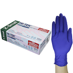 NI-TEK NITRILE ACCE FREE GLV ASTM PF EN374 XS BLUEPLE 100/BX