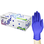 LINCON NITRILE GLOVES EXAM PF, EN374, XS COBALT BLUE, 300/BX