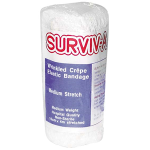 SURVIV-A-WRAP CREPE BANDAGE W/CLIP MED WEIGHT 7.5CMX4M 12/PK
