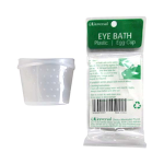 EYE BATH, PLASTIC, EGGCUP TYPE, TRANSPARENT, CLEAR, EACH