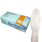S/SHIELD LTX EXAM GLV AS/NZ PF LCUFF 30CM XL CREAM 100/BX