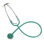 LIV NURSE STETH SINGLEHEAD GREEN TUBE W/GREEN CHEST PIECE EA