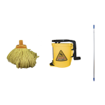 LIV MOP WITH BUCKET KIT (MOP + HANDLE + BUCKET) YELLOW, EACH