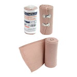 KOMPREZ ELAS HVY CMPRSN BNDG W/CLIP BRWN 10CMX1.6/4.5M 12/PK