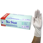 S/SHIELD LATEX EXAM GLOVES, AS/NZ PF LRG CREAM HACCP 100/BOX