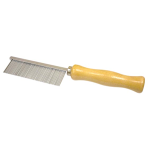 PET WOODEN COMB, WITH HANDLE, FINE, EA (W14)