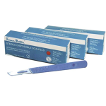 DISPO SCALPEL W/HANDLE, S/S, SIZE 20, STERILE, 10/BOX