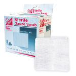 LIV GAUZE SWAB 10X10CM 8PLY COTTON STERILE WHITE 1/PK 100/BX