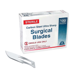 LIV SURGICAL SCALPEL BLADE SIZE 10 CRBN STEEL STERILE 100/BX