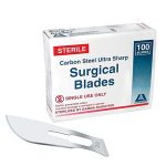 LIV SURGICAL SCALPEL BLADE SIZE 22 CRBN STEEL STERILE 100/BX