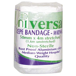 UNIV CREPE BNDGE W/CLIP 5CMX1.6 UNSTRETCHD 4M STRETCHD LOOSE