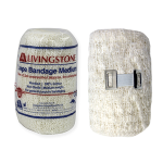 LIV CREPE BANDAGE W/ CLIP MED WGHT 7.5CMX4M ALL COTTON 12/PK