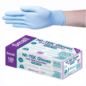 NI-TEK NITRILE PREM GLV ASNZ PF EN374 SML BLUE HACCP 1000/CT