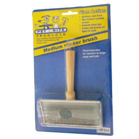 PET SLICKER BRUSH, FIRM, MEDIUM, EA