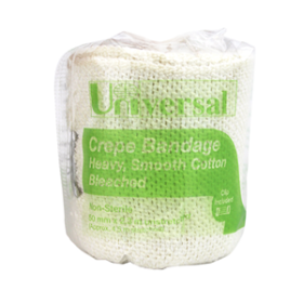 UNIV CREPE BNDAGE, 5CMX2.3M UNSTRETCHED,4.5M STRETCHED,LOOSE