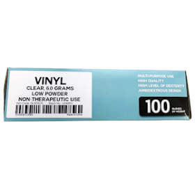 ECONOMY VINYL GLOVES LOW POWDER LARGE 6.0G CLEAR 100/BOX