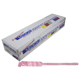LIV PREMIUM ID BAND ADULT W/ NAME CARD LTX FREE PINK 250/BOX