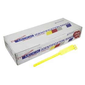 LIV PREMIUM ID BAND PEDIA W/ NAMECARD LTXFREE YELLOW 250/BOX