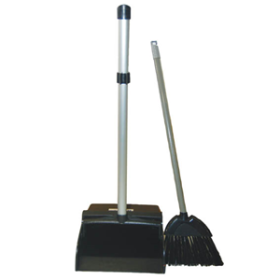 LIV LOBBY DUSTPAN AND BROOM SET PLASTIC BLACK EA