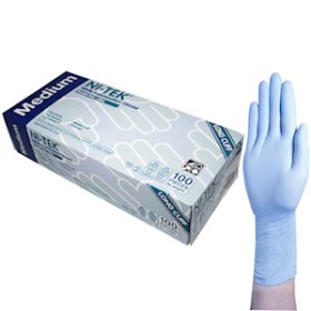 NI-TEK NITRILE GLV LNGCUF 300MM ASNZ PF EN374 M BLUE 100/BOX