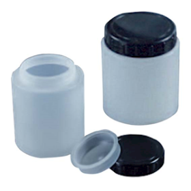 CYLINDRICAL JAR W/ SCREW INNER CAP WIDE MOUTH 500ML HDPE EA