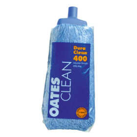 OATES DURACLEAN COTTON MOP HEAD, 400G, BLUE, EACH