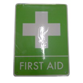 LIVINGSTONE SIGN "FIRST AID" 450X600MM METAL EACH