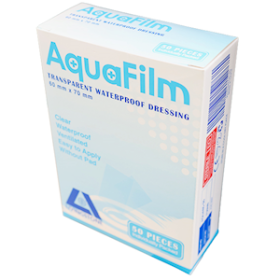 AQUA-LIV TRANSPARENT FILM DRESSING, 6 X 7CM, W/O PAD, 50/BOX