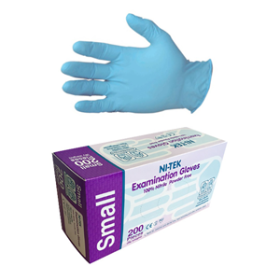 NI-TEK NITRILE GLOVES ASNZ POWDER FREE EN374, S BLUE 200/BOX