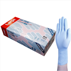 NI-TEK NITRILE GLV LNGCUF 300MM ASNZ PF EN374 L BLUE 1000/CT